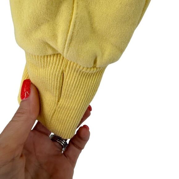 Buff Bunny Power Hoodie Size M Womens Yellow Pullover Gym Fitness BuffBunny Top - Picture 4 of 8